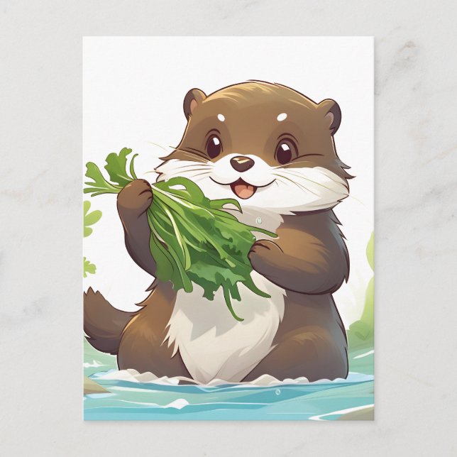 Adorable Otter Postcard (Front)