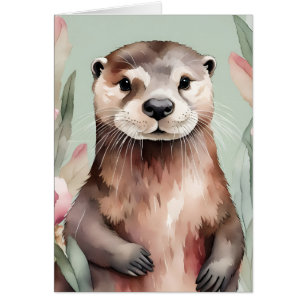 Adorable Otter Watercolor Cards