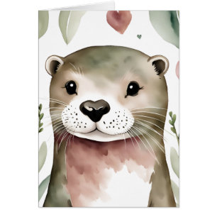 Adorable Otter Watercolor Cards