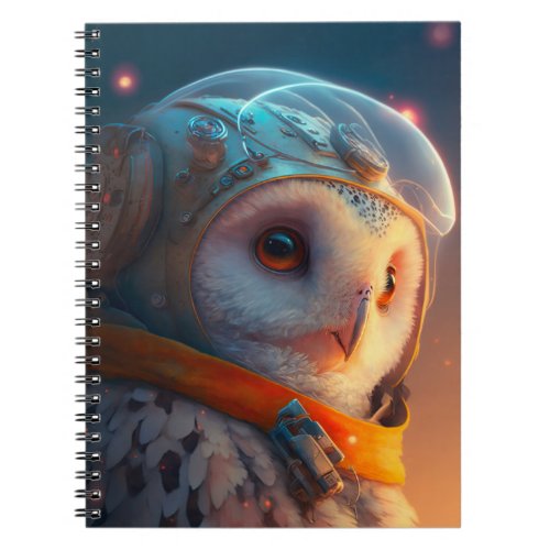 Adorable Owl Astronaut Notebook