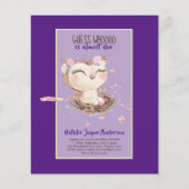 Adorable OWL Baby Shower Girls or Boys Invitation (Front)