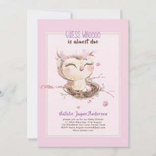 Adorable OWL Baby Shower Girls or Boys Invitation