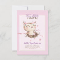 Adorable OWL Baby Shower Girls or Boys Invitation