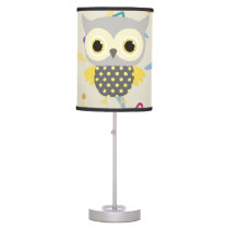 Adorable owl cute pattern nursery kids Table Lamp