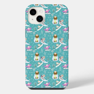 Adorable Owls Enjoying A Winter Day iPhone 14 Plus Case