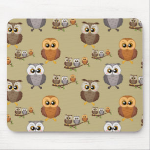 Adorable Owls Mouse Pad