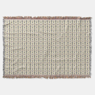 Adorable Owls Pattern on Light Yellow Background Throw Blanket