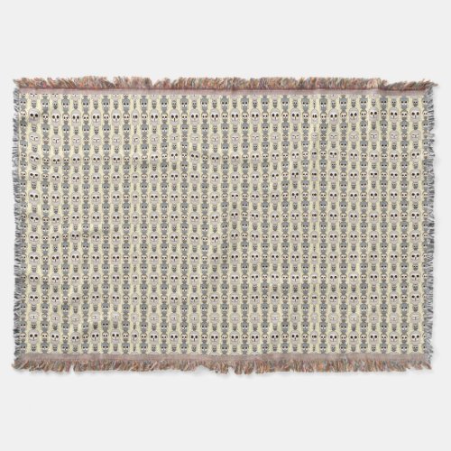 Adorable Owls Pattern on Light Yellow Background Throw Blanket