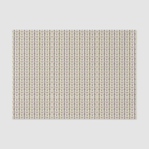 Adorable Owls Pattern on Light Yellow Background Tissue Paper