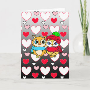 Adorable Owls Valentine's Day I Love You Card