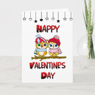 Adorable Owls Valentine's Day I Love You Card