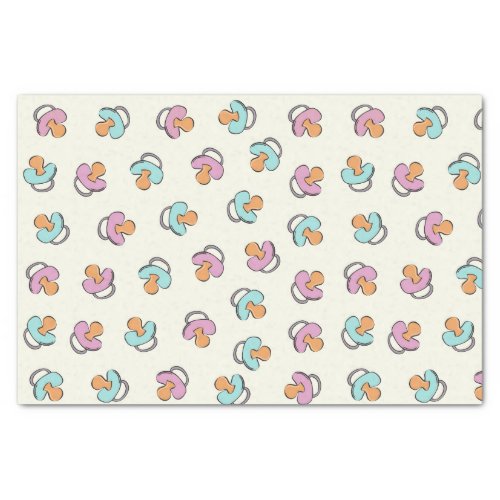 Adorable Pacifier Gender Reveal Baby Shower Tissue Paper