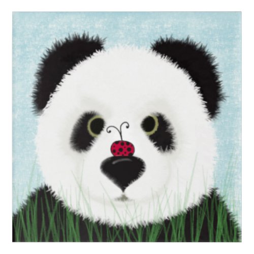 Adorable Panda Bear Acrylic Print