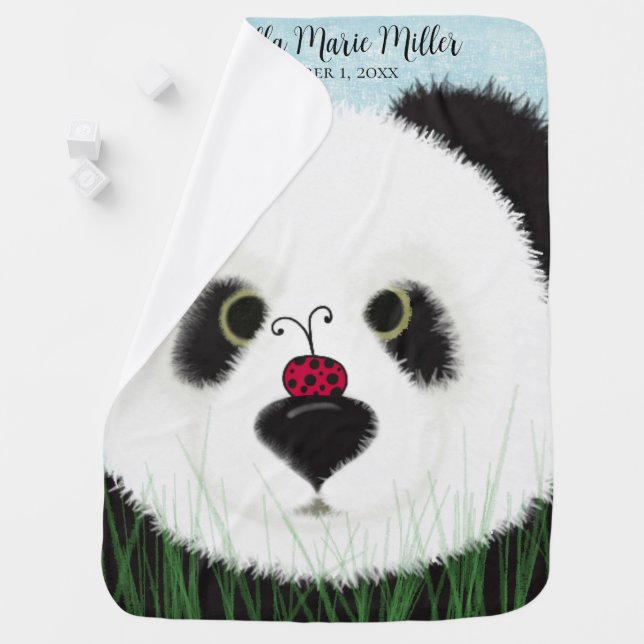 Adorable Panda Bear Baby Blanket (In Situ)