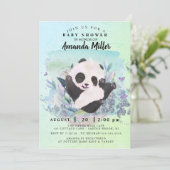 Adorable Panda Bear Baby Shower Invitation (Standing Front)