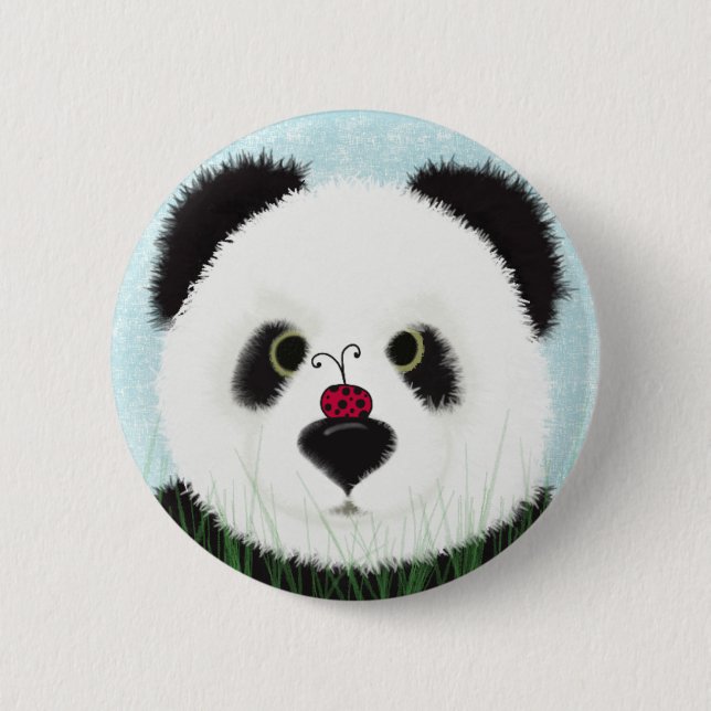 Adorable Panda Bear Button (Front)