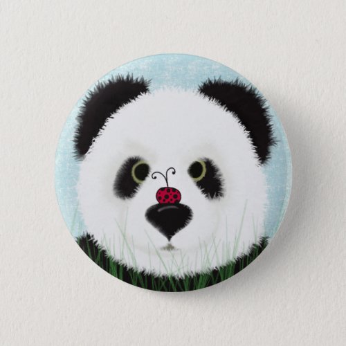 Adorable Panda Bear Button