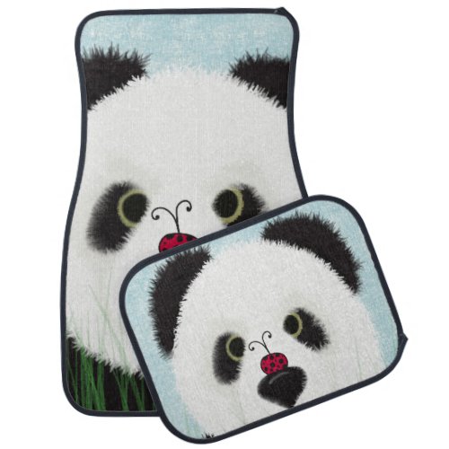 Adorable Panda Bear Car Floor Mat