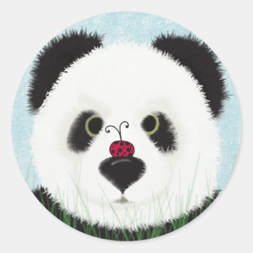 Adorable Panda Bear Classic Round Sticker