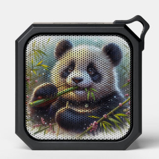 Adorable Panda Bear Eating Bamboo Bluetooth Speaker