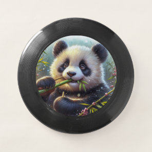 Adorable Panda Bear Eating Bamboo Wham-O Frisbee