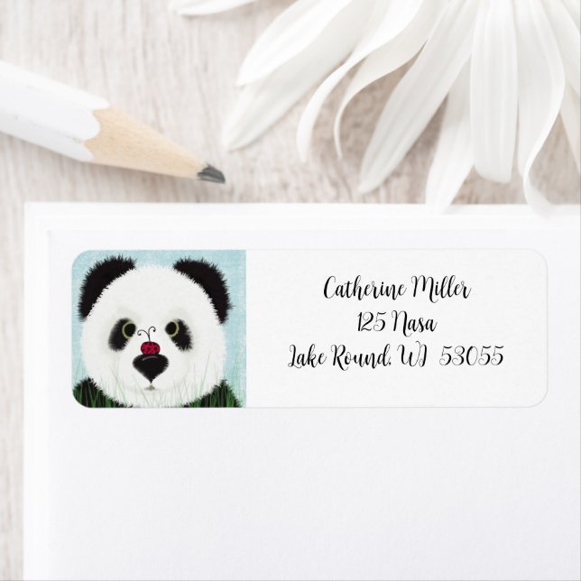Adorable Panda Bear Label (Insitu)