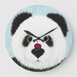 Adorable Panda Bear Large Clock