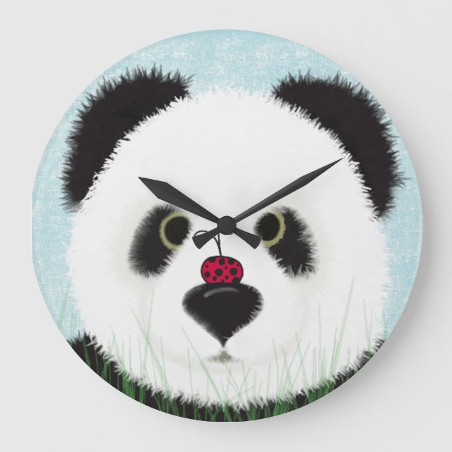 Adorable Panda Bear Large Clock (Front)