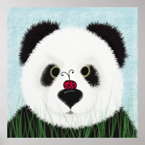 Adorable Panda Bear Poster