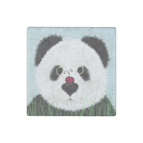 Adorable Panda Bear Stone Magnet