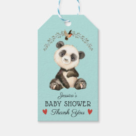 Adorable Panda Bear Thank You Favor Gift Tags