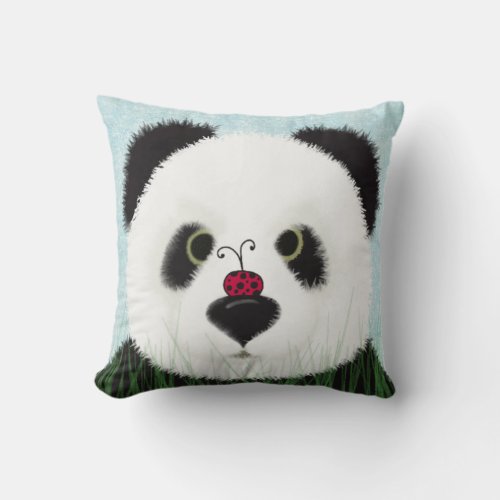Adorable Panda Bear Throw Pillow