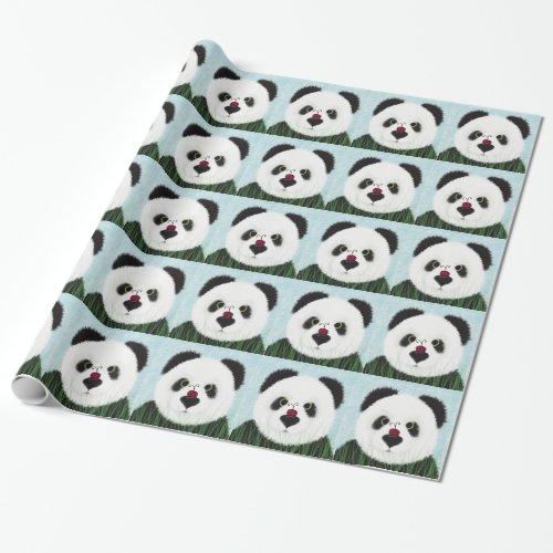 Adorable Panda Bear Wrapping Paper