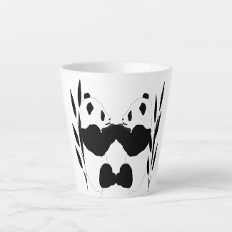 Adorable Panda Bears Latte Mug