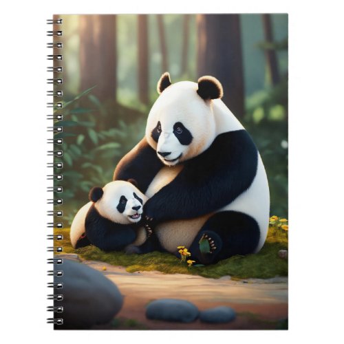 Adorable Panda Design Notebook