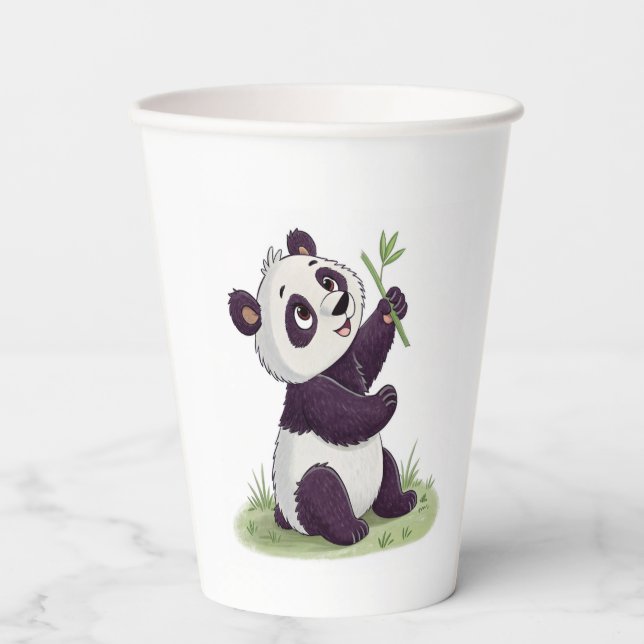 Adorable Panda Design paper cup (Front)