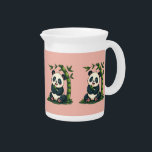 Adorable Panda Hugging Bamboo Cute Cartoon Art Beverage Pitcher<br><div class="desc">Bring a touch of playful charm to your space with this delightful illustration of a panda hugging bamboo! This cute, text-free design captures the innocent and happy essence of this beloved animal. With soft colors and whimsical details, the artwork radiates warmth and joy — perfect for panda lovers, children's rooms,...</div>