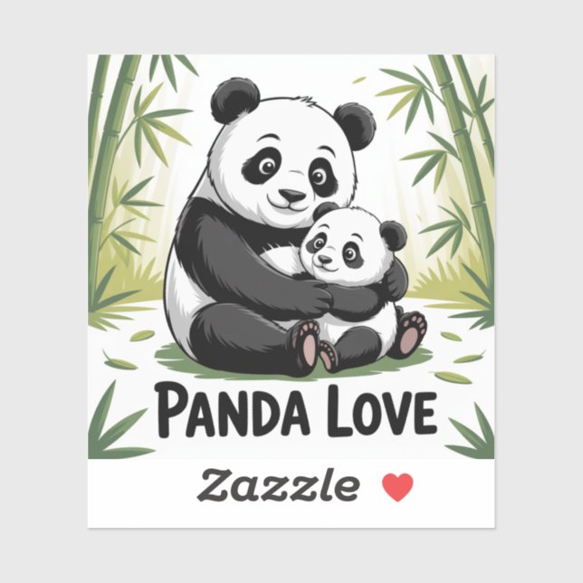 Adorable Panda Love Back to School  Sticker (Sheet)