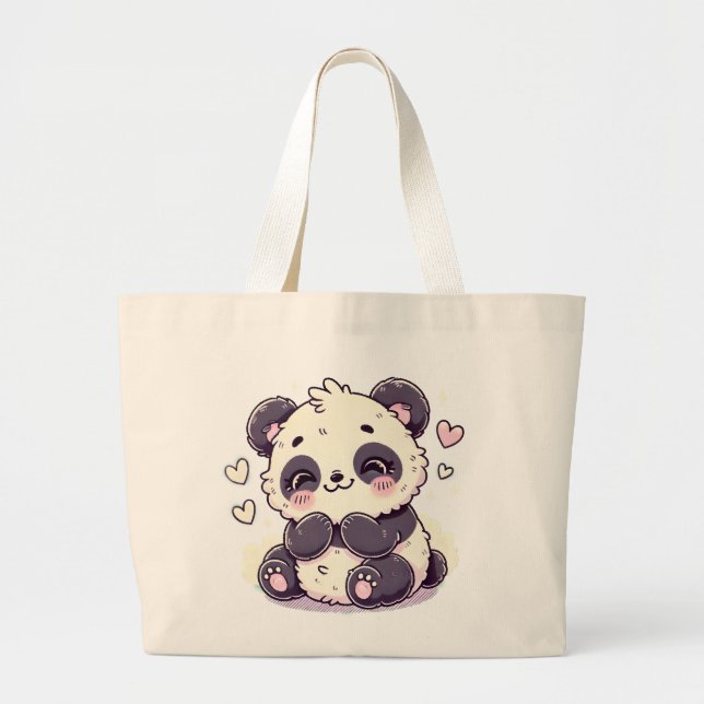 Adorable Panda Tote Bag – Cute Accessory (Front)