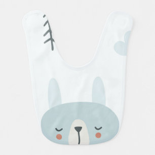 Adorable pastel cute cartoon pattern  baby bib
