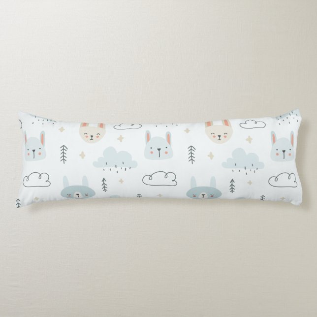 Adorable pastel doll pattern kids body pillow (Front)