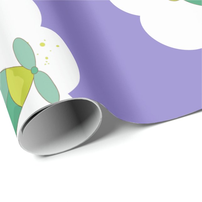 Adorable Pastel Label Teddy Bear Wrapping Paper (Roll Corner)