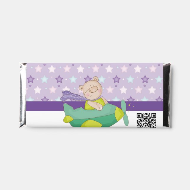 Adorable Pastel Teddy Bear Hersey Bar Favors (Front)