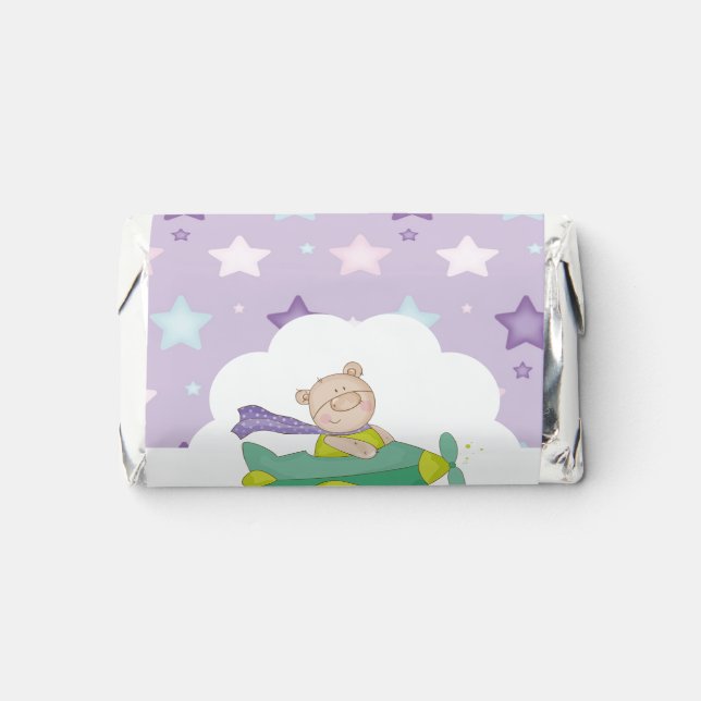 Adorable Pastel Teddy Bear    Hershey's Miniatures (Front)