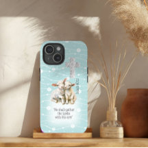 Adorable Pastel Turquoise Floral Lambs Cross Bible