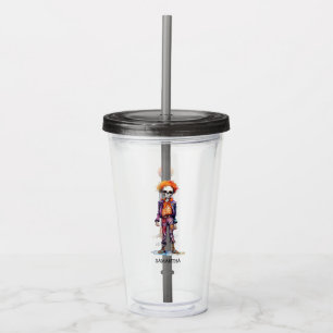 Adorable Pastel Zombie - Cute Halloween Acrylic Tumbler