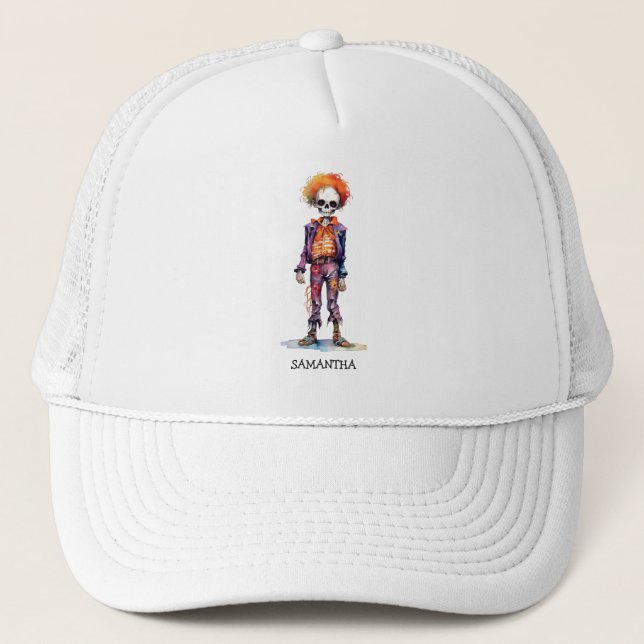 Adorable Pastel Zombie - Cute Halloween Trucker Hat (Front)