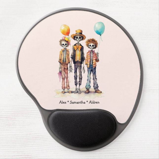Adorable Pastel Zombie Trio - Cute Halloween (2) Gel Mouse Pad (Front)