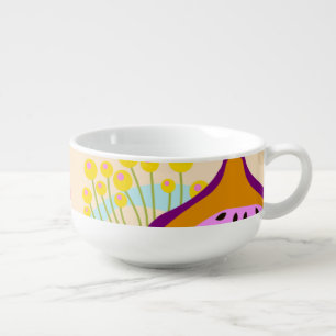 Adorable pattern fruit cute pink colorful summer soup mug