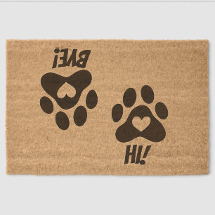 Adorable Paw Prints Pet Lovers Dog Owners Cat Love Fiber Doormat